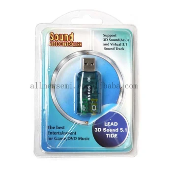 Hot-sale CM108 Chipset USB 2.0 to 3D AUDIO SOUND CARD ADAPTER VIRTUAL 5.1 CH Sound Track
