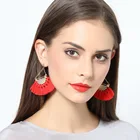 Earrings Drop Fashion Street Style Fan-shaped Fringe Earrings Bohemian Ethnic Style Drop Earrings