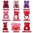 Flower Valentines Rose Bears Flower Bouquet Valentine Teddy Rose Bear Wholesale With Box