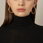 Gold Earrings Hoop Hoop Earring Women Eico 18K Gold Earrings Women Jewelry Hoop Gold Plated Filled Earrings 2020