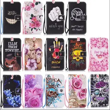 Flower Print Wallet Leather Case For Samsung S7 Edge S6 Edge S5 Mini S4 S3 Mini I8190 I9190 Flip Cover Don't Touch My Phone