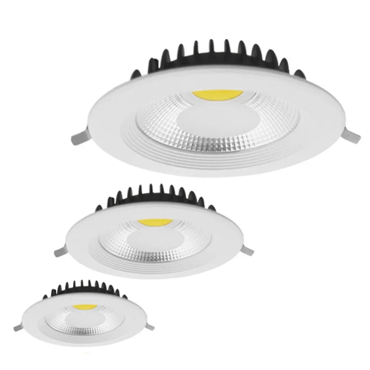 Cob Led Downlight With Double Colors Skd Led Panel Light Ceiling Light 6w-30w Hole Light Embedded Hotel Commercial Cob Downlight