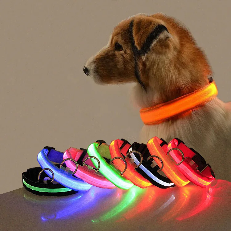 New Rechargeable Led Dog Safety Pet Leash Night Light Bright Flashing Adjustable