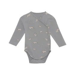 Cotton Baby Crawling Clothes Newborn Spring and Autumn Printed Long-Sleeved One-Piece Triangle Rompers