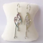 Design Earrings 2021 New Design Earrings Long Gold Plated Chain Rhinestone Wings Fashion For Women