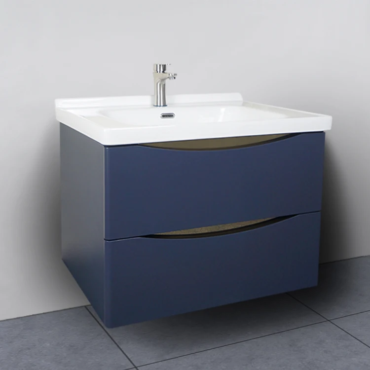 Tarpul European Style Blue Wall-Mounted Bathroom Vanity Cabinets Modern Design Sanitary Ware Bath Set for Home or Hotel details