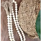 Wedding Decoration Decor Wooden Beads Farmhouse Rustic Country Beads Wood Bead Garland For Home Wedding Decoration