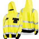 Jacket High Visibility Waterproof Light Reversible Work Construction Safety Reflective Jacket Winter Workwear Parka