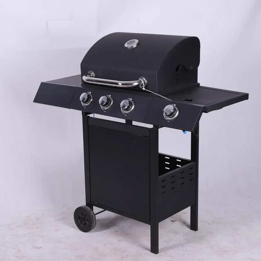 Certificates 4 Burner Propane Gas BBQ Grill With Side Burner Home Garden Promotion Barbecue Grill factory