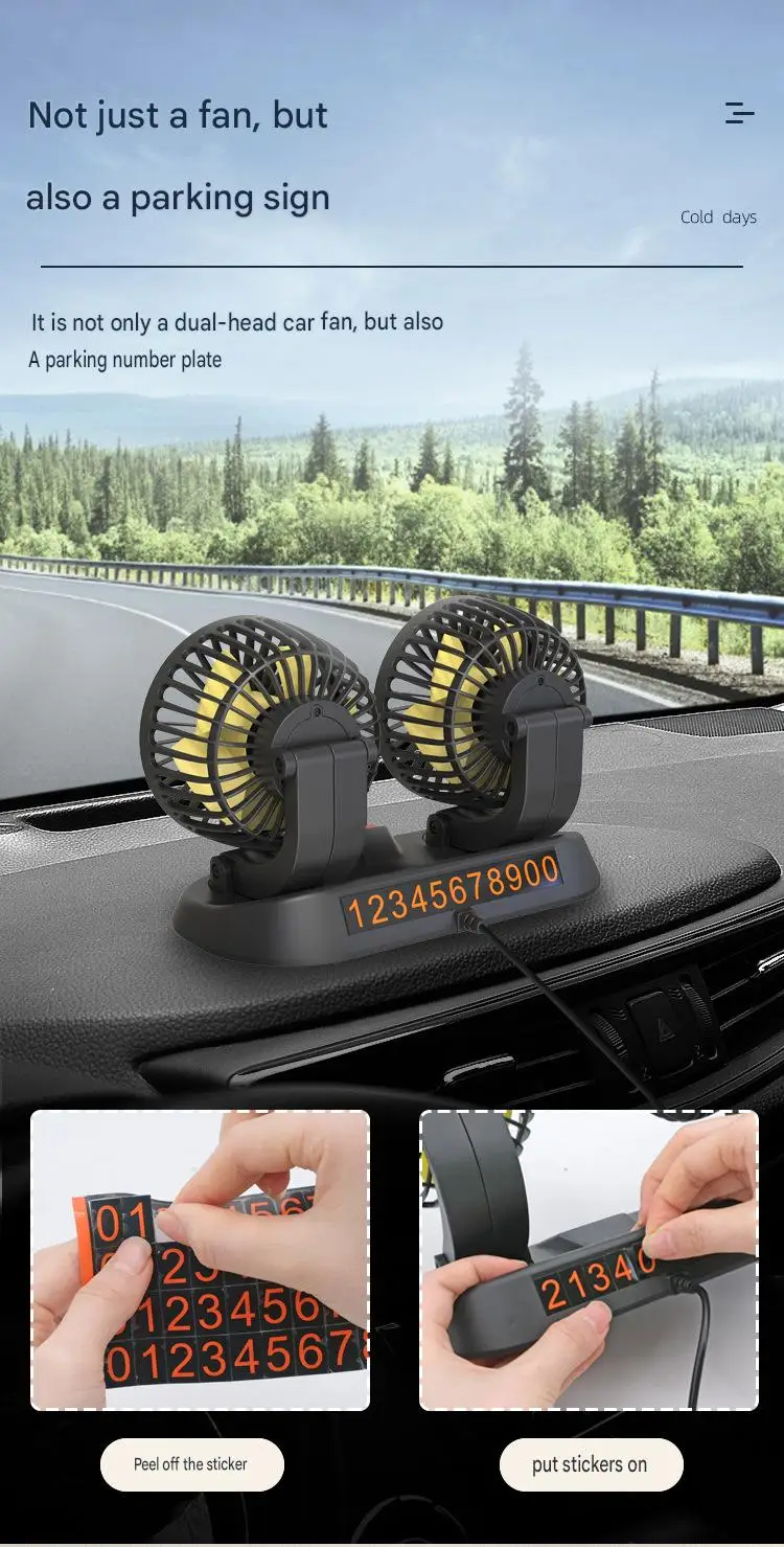 Car Fan, 360, 10W, ABS - detail 18
