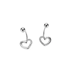 Radiant Earring 925 Silver Radiant Cheap Chain Cz Hoop Earring
