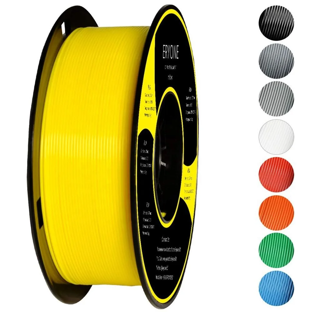 1kg 1 Spool PLA Black 3D Printing Filament PLA for 3D Printer Yellow ERYONE Filament PLA 1.75mm