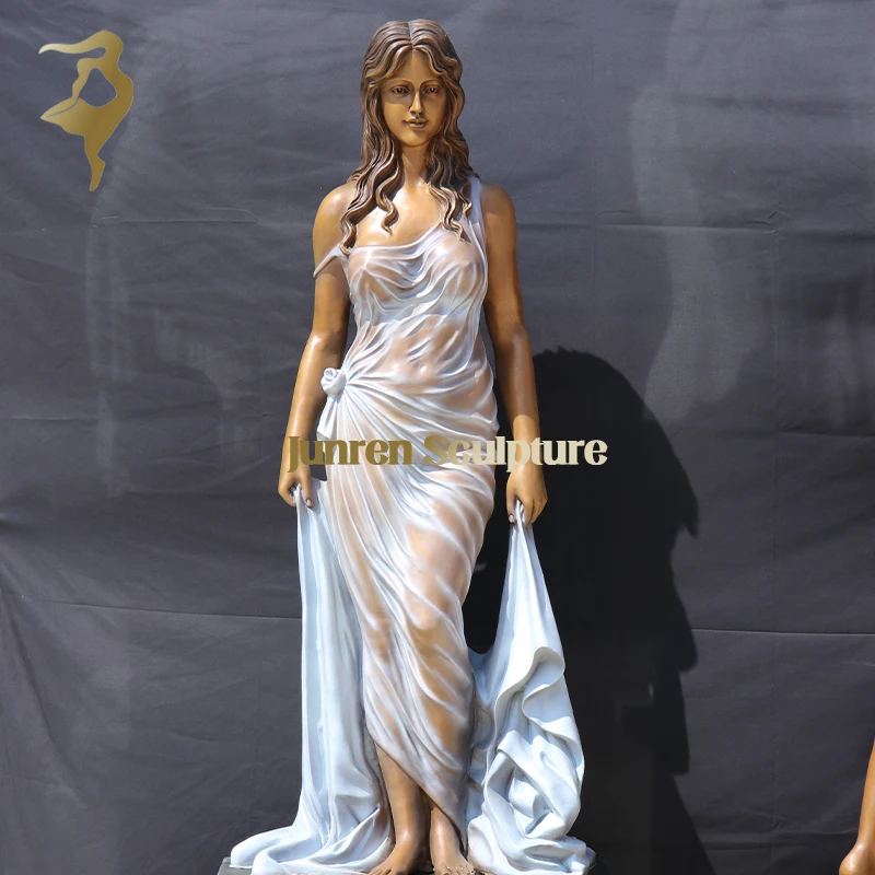 Modern Metal Art Custom Life Size Bronze Beautiful Nude Woman Statue