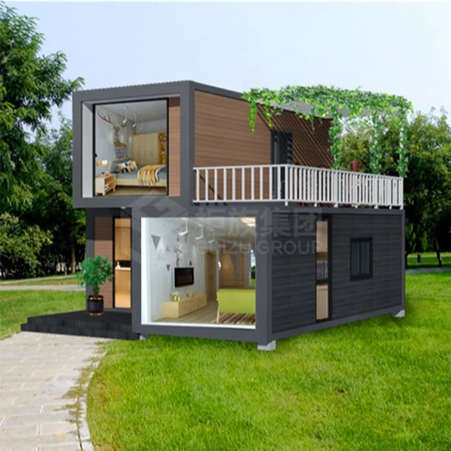 Container 2 Bedroom 40ft Luxury House Expandable Container House, Container House Prefabricated