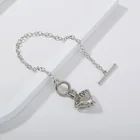 Shell Bracelet Metal Cold Wind Chain Natural Freshwater OIyster Pearl Buckle Shell Diy Bracelet