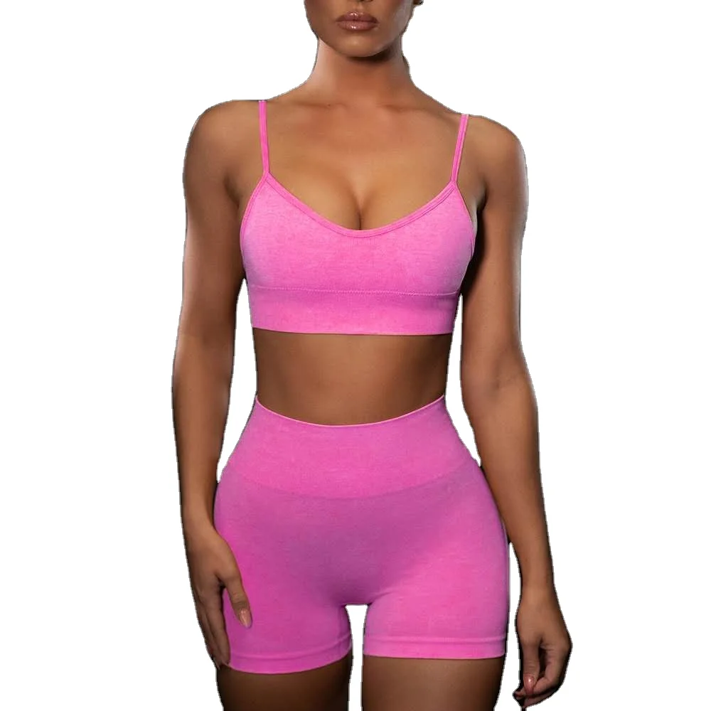 Yj034+yj035 Women Seamless Yoga Sets 