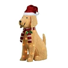 Waterproof 28IN 50L Sitting Dog Christmas Decoration Lights For Home Decor