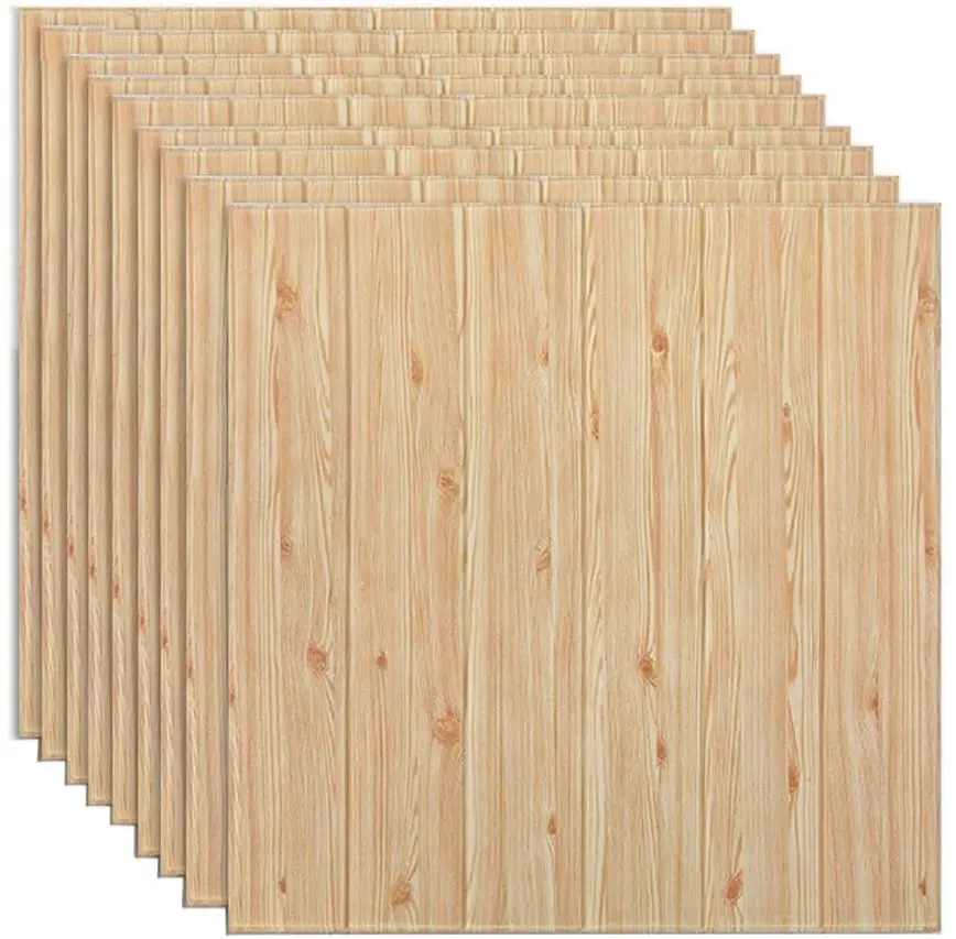 Imitation Wood Grain Wallpaper 70x70cm,Waterproof Pe Foam Self-adhesive  Wall Sticker Wall Panel For Interior Wall Decor - Buy Wall Panel,Self-adhesive  Wall Sticker,Wood Grain Wallpaper Product on 