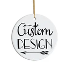 Ornaments Ornament 3 Inch Round Circle Custom Sublimation Blank Ceramic Christmas Ornaments Flat Christmas Ornament