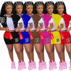 2022 Womens Outfits Cropped Baseball Varsity Jackets Shorts 2 Piece Set For Women