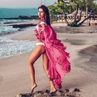 Beach Summer Chiffon Medium Long Cardigan Sunscreen Coat Over Knees Sheer Dress Beach Cover Up
