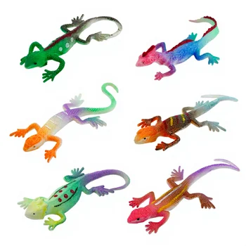 Lizard Toy Artificial Model Reptile Lizard Colorful TPR Color-Changing Lizard Toys Action Figure Educational Toys for Kids