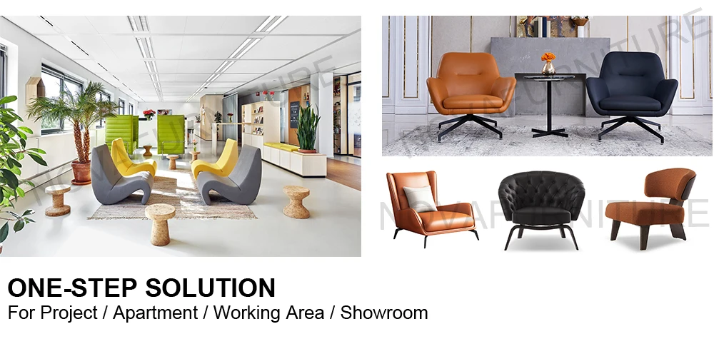 NOVA Scandinavian Chair Designer Contemporary Furniture Fabric / Leather Typology Leisure Chair Steel Frame Armchair
