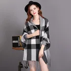 Scarf Scarf 2021 New High Quality Shawl Scarf Large Plaid Shawl With Sleeves With Sleeves Fringed Shawl