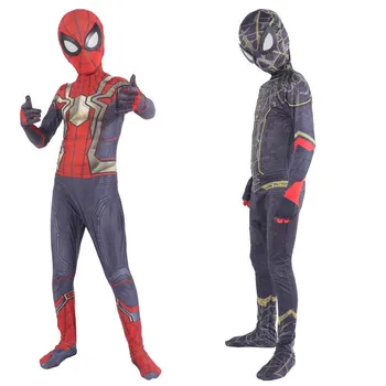 Wholesale Halloween Hero Cosplay Superhero Costume Bodysuit Spider Man Kids Children Costumes