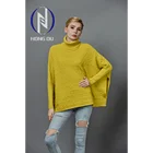Cape Women Cape Sweater Top Sale Female Knitwear Turtleneck Women Cape Sweater Ladies