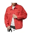 Denim Washed Custom Light Blue Cotton Your Own Logo Men's Denim Jacket