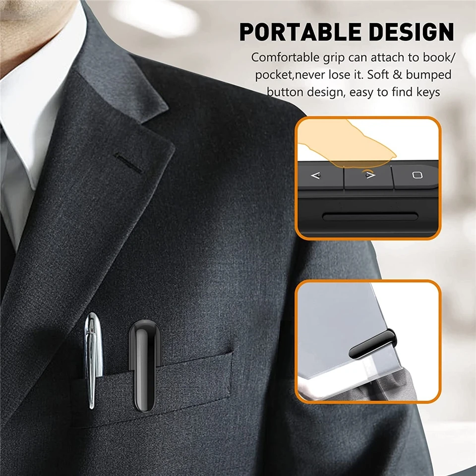 Volume Control PPT Presentation USB 2.4GHz PowerPoint Pointer Wireless Presenter Red Laser Page Turning Pen Remote Control Mouse