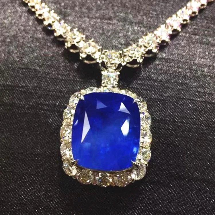Plus remarquable RARE 996.00 cts Earth mined ligne 2 Saphir Bleu Perles Collier 