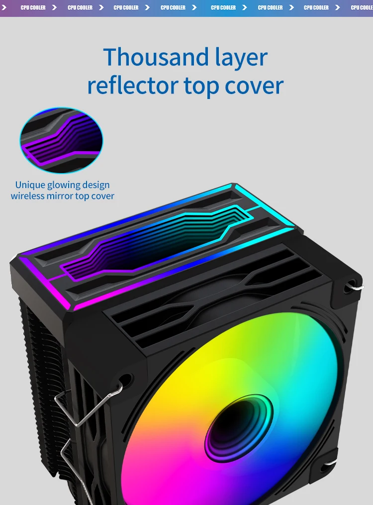 wholesale gaming pc case cpu cooler 4 copper pipe