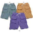 2021 Summer New Custom Logo Streetwear Big Pocket Mens Shorts Polar Fleece Shorts