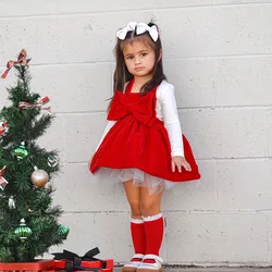 New trendy Christmas toddler girls clothes princess halter dresses festival kids suits Korean girls dresses outfits