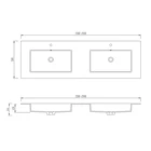 Furniture Customized Color Size Solid Color Basin Wall-mounted Double Sink Bathroom Furniture