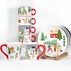 Plates Plate Set Competitive Price Ceramic Plates 8.5 Inch Christmas Dinnerware Sets