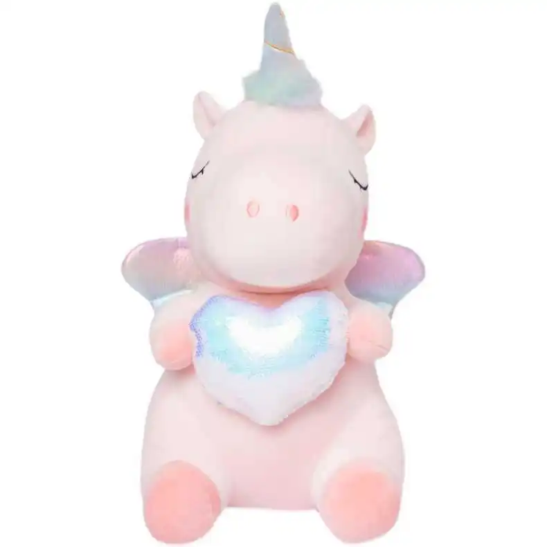 25cm Unicorn customized stuffed plush toy animal toy with heart unicorn for baby kids unicorn soft toy