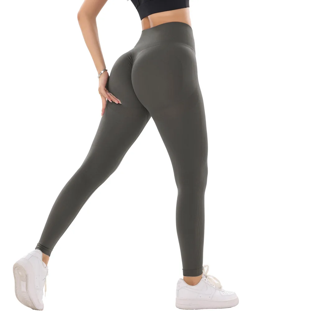 Factory Supply High Waist Sports Tights Womens Yoga Pants Active Wear Leggings Seamless Sexy Yoga Pants