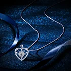 Star Heart BOJOR 14K Gold Plated Star Heart Pendant Necklace 5A Cubic Zirconia Heart Necklaces For Women
