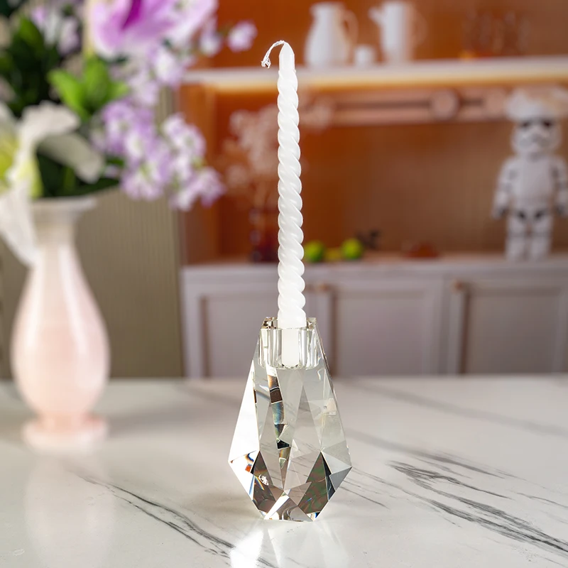 product small bridge special shaped glass candle holder for home decoration wedding center decoration candle holder decoration-5