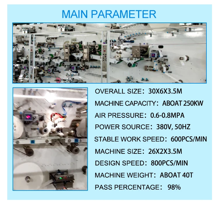 Fully Automatic Sanitary Pad Making Machine Sanitary Napkin