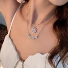Leaf Pendant Jewelry Multi Use Magnetic 4 Hearts 4 Leaf Clover Cz Pendant Necklace Gold And Silver Jewelry
