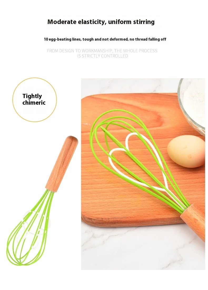 Small Kitchen Silicone Egg Beater Manual Egg Mixer Tool for Baking supplier