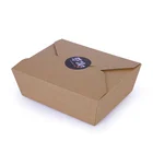 Custom Paper Box Paper Take Out Box Custom Disposable Kraft Paper Packaging Fast Food Takeout To Go Box
