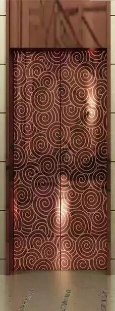 SUS 304 Spiegel 8k Farbe geätzte Edelstahlplatte Wandverkleidung Decken Aufzug Tür 8