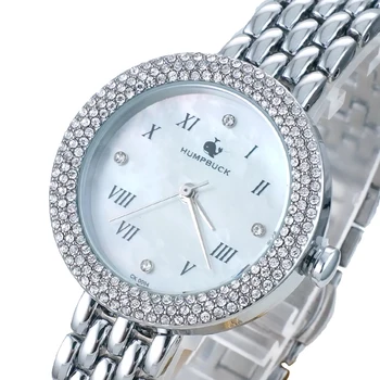 HUMPBUCK Starry Sky Luxury Rose Gold Diamond Wa Golden Watches 2021 Women Sterling Silver Dress Watch With Diamonds