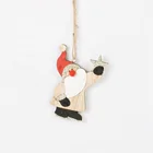 On Ornament Tree Decor Xmas Small Decoration On Tree Wooden Santa Cruz Hanging Ornament