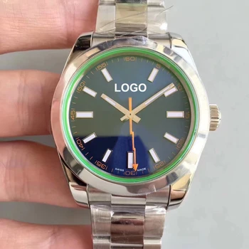 Best Price Custom 40mm Green Glass Automatic Hand Watch for Men